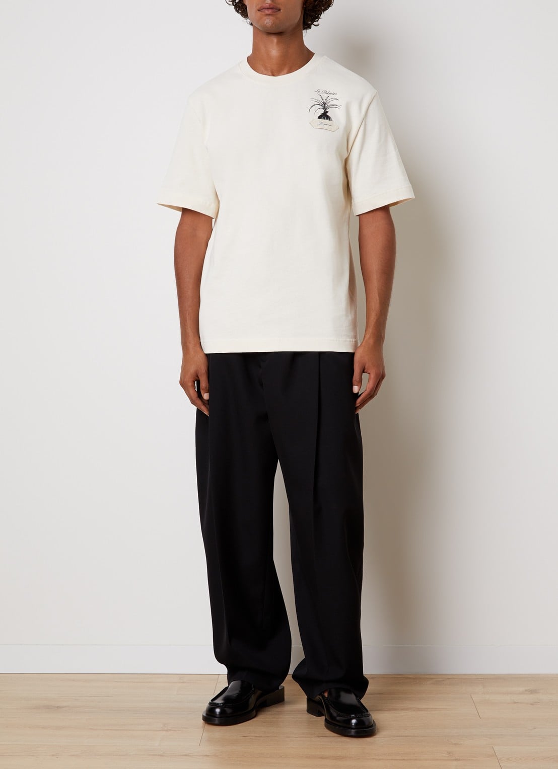 Jacquemus Palmier T-shirt met logoprint - voorkant 5 gebroken wit