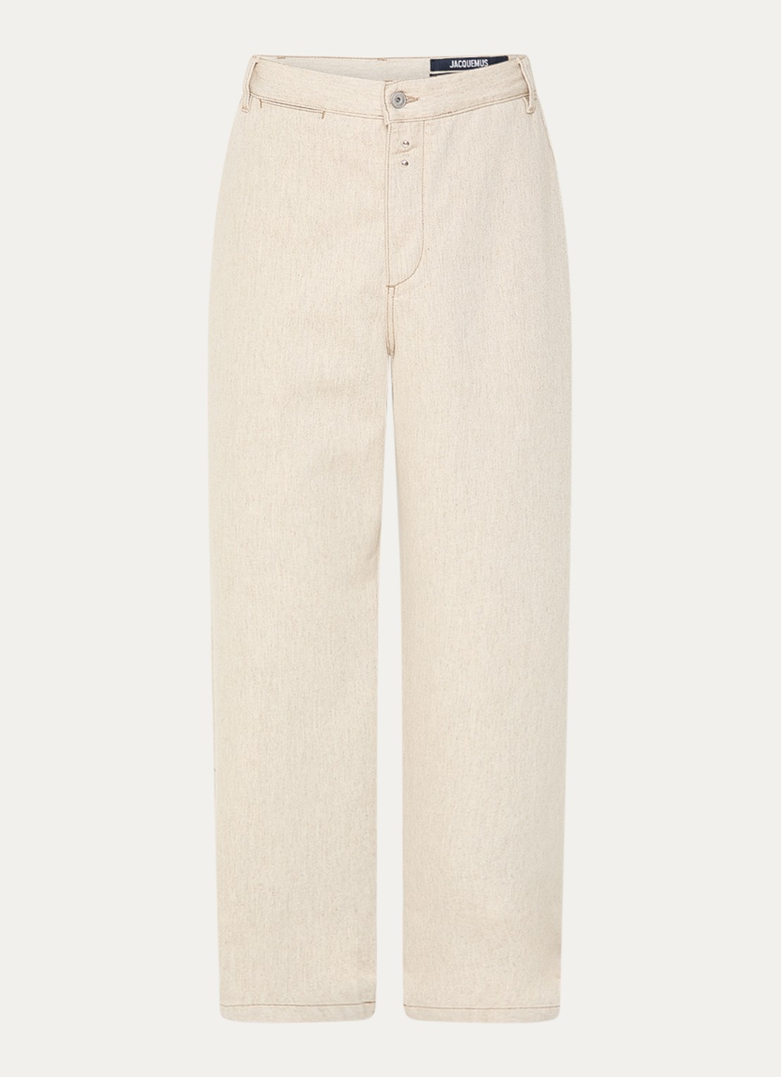 Jacquemus Paysan wide leg jeans met gekleurde wassing - voorkant 2 creme