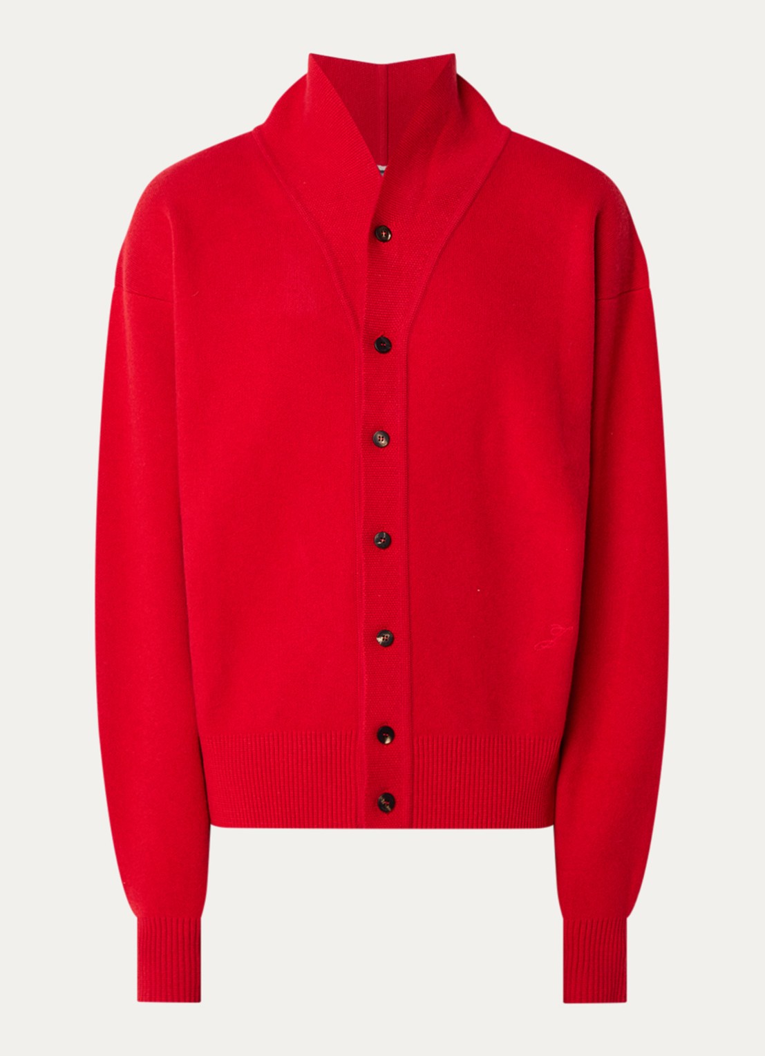Jacquemus Pelota fijngebreid vest in kasjmierblend met V-hals - voorkant rood