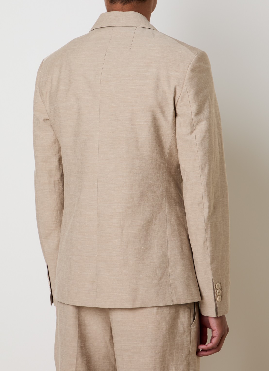 Jacquemus Regular fit colbert in linnenblend - achterkant 5 beige