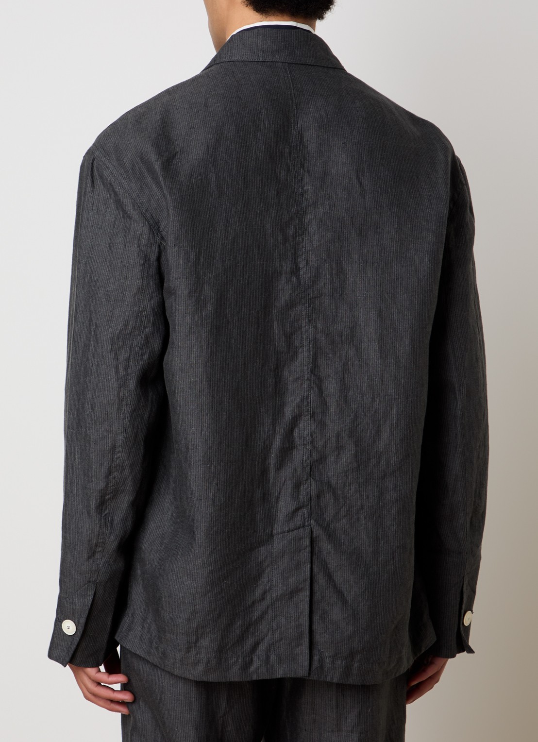Jacquemus Regular fit colbert met opgestikte zakken - achterkant donkergrijs