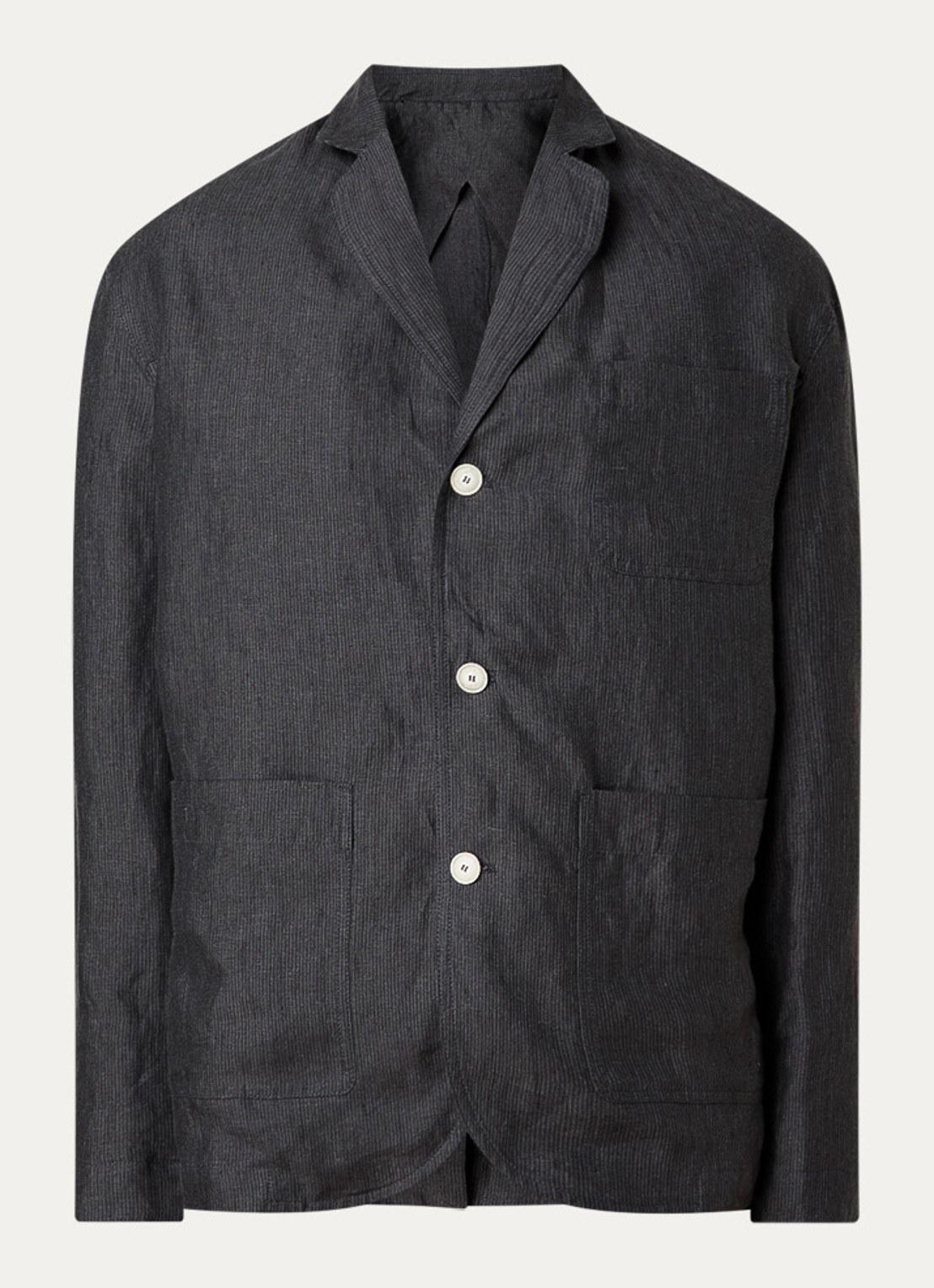 Jacquemus Regular fit colbert met opgestikte zakken - voorkant 2 donkergrijs