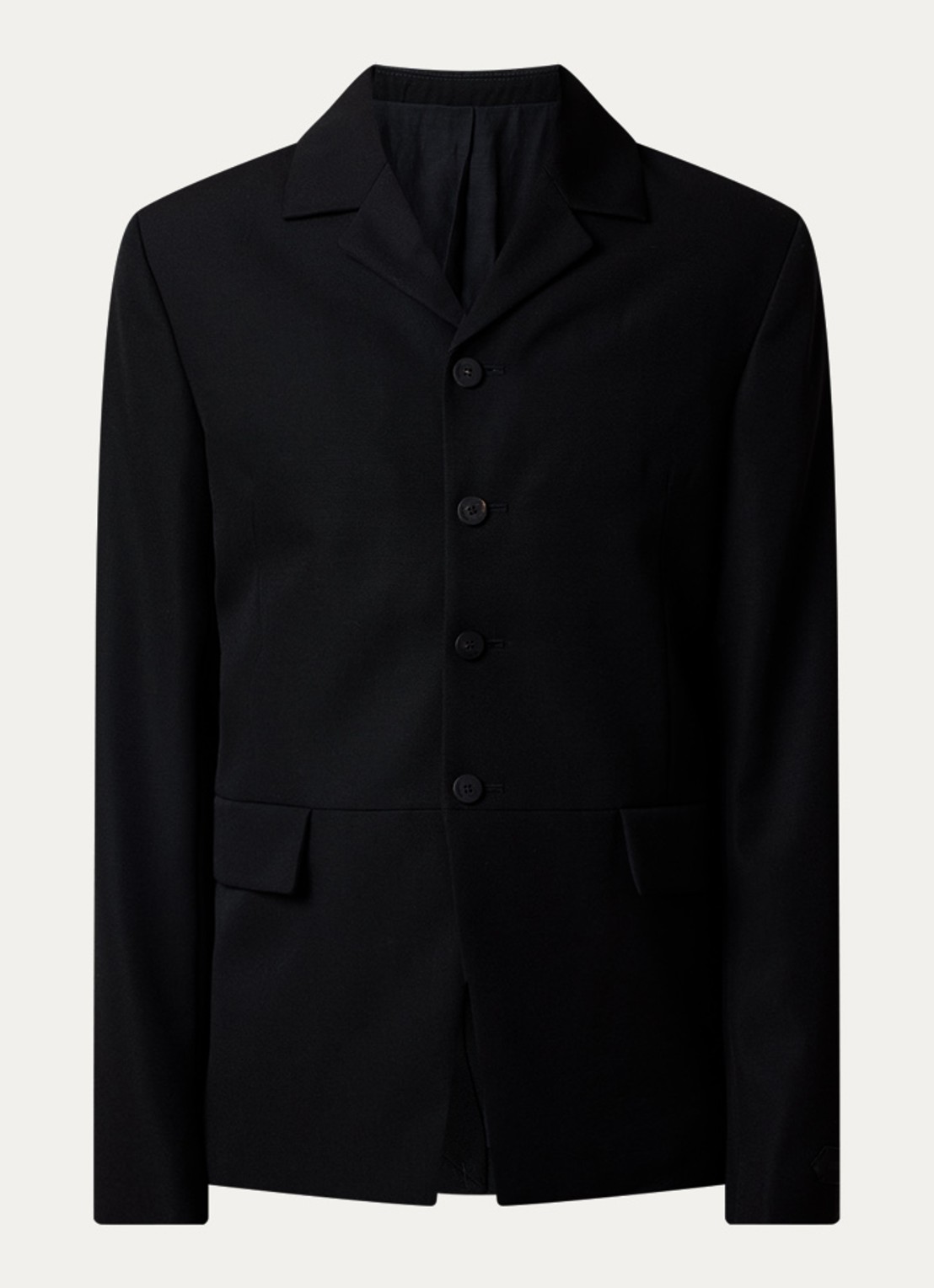 Jacquemus Regular fit colbert van scheerwol met klepzakken - voorkant 4 zwart