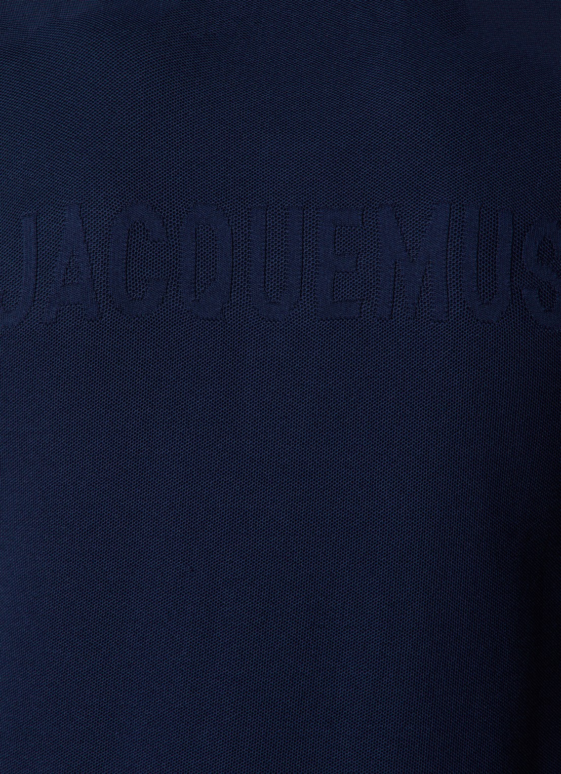 Jacquemus Regular fit polo met structuur - detail 4 donkerblauw