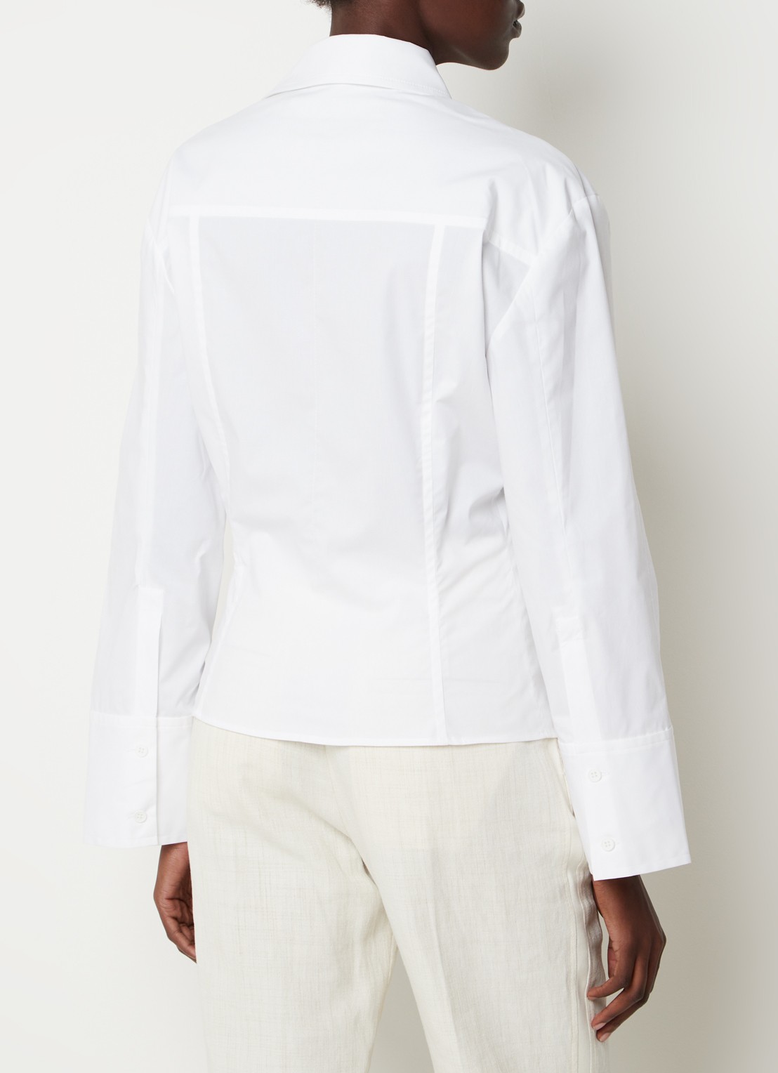 Jacquemus Ruban blouse met asymmetrische kraag - achterkant wit