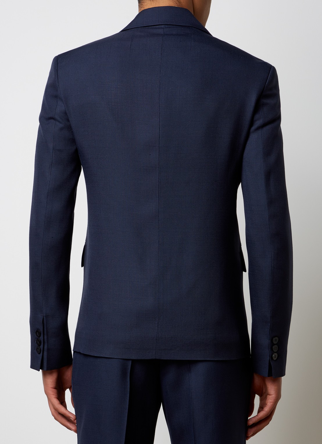 Jacquemus Slim fit colbert met klepzakken - achterkant 3 donkerblauw