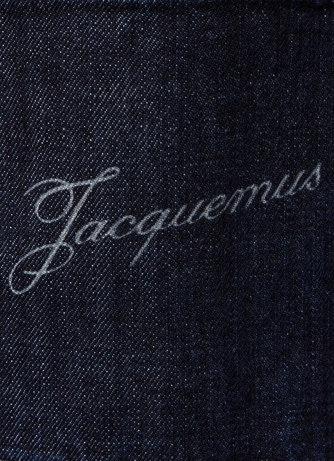 Jacquemus Straight fit korte broek van denim met donkere wassing - detail 2 indigo