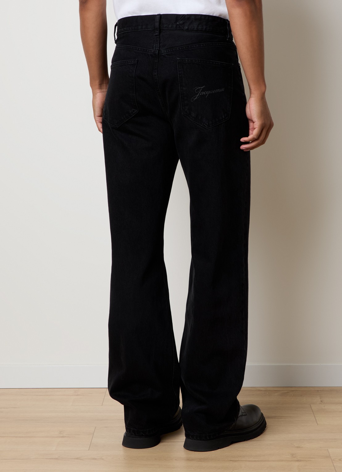 Jacquemus Straight leg jeans met gekleurde wassing - achterkant zwart