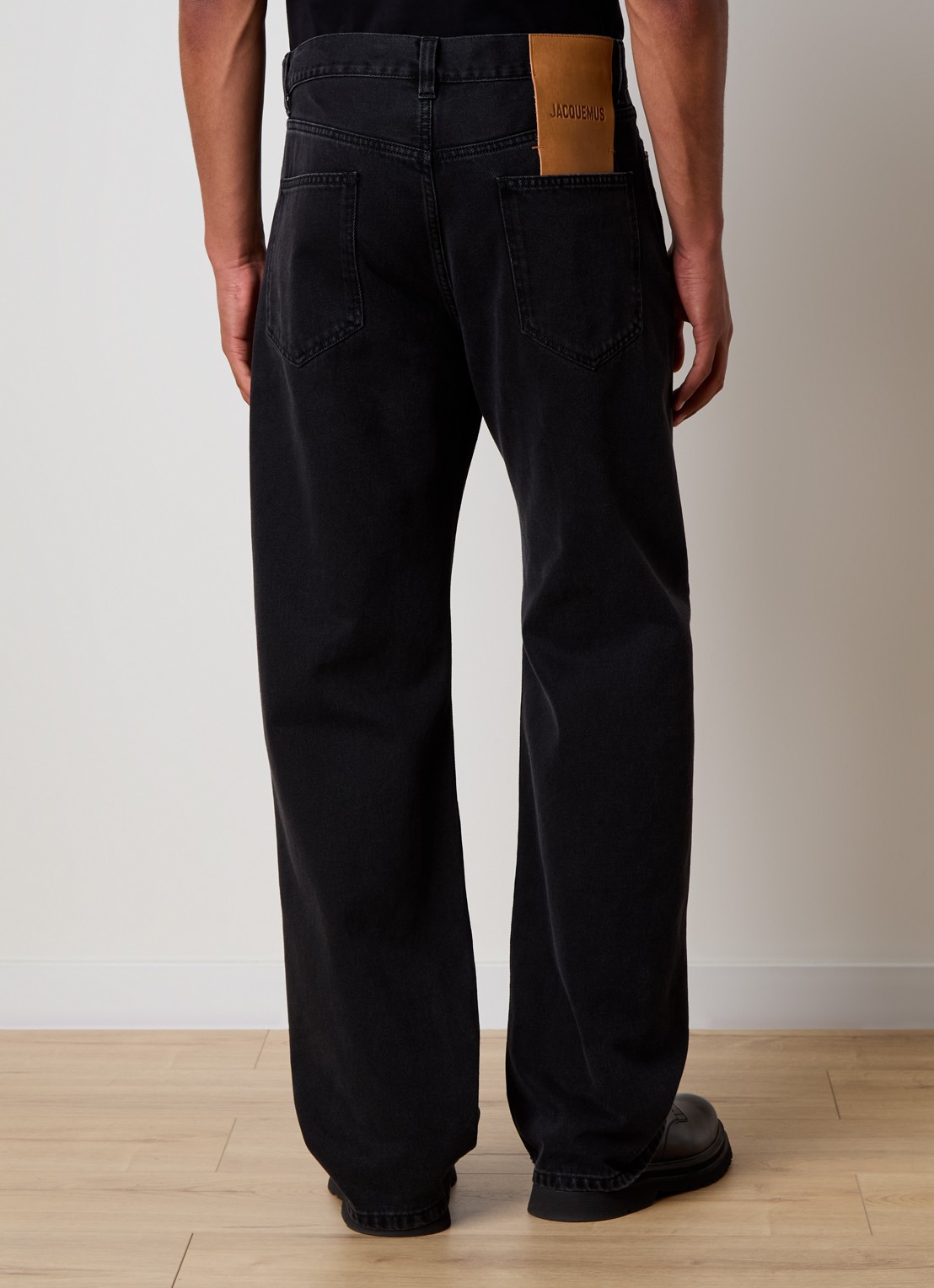 Jacquemus Straight leg jeans met steekzakken - achterkant 3 zwart