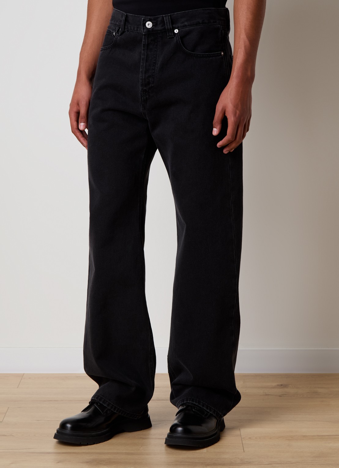 Jacquemus Straight leg jeans met steekzakken - detail 4 zwart