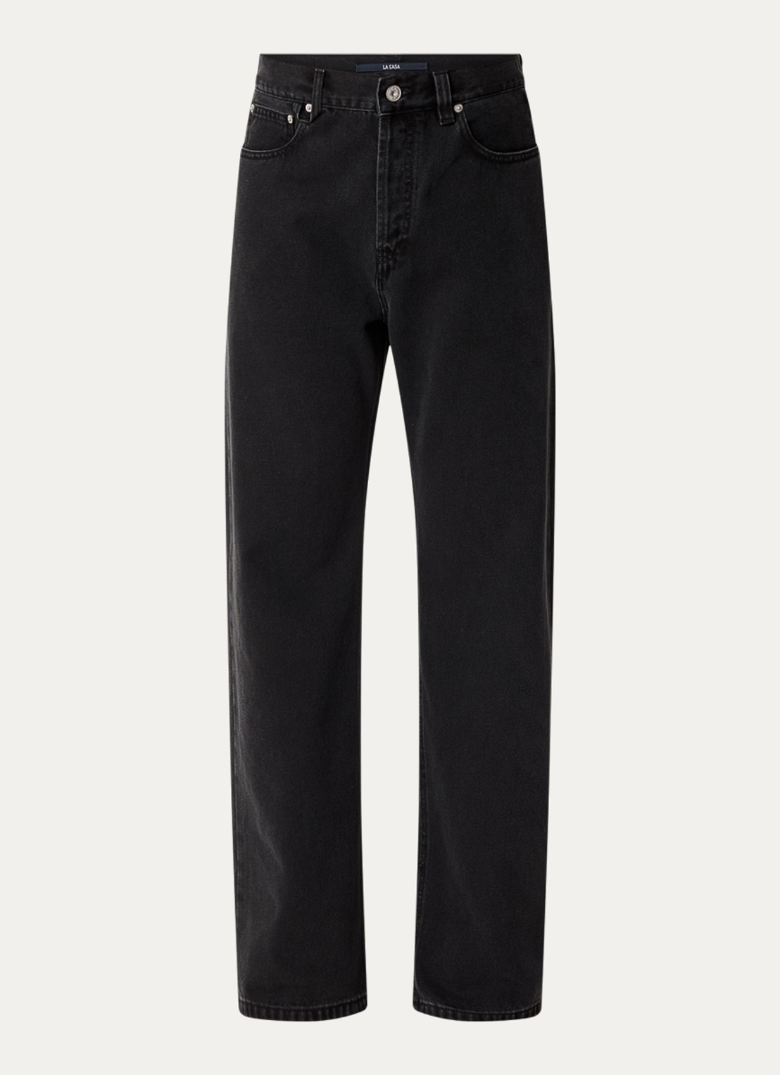 Jacquemus Straight leg jeans met steekzakken - voorkant zwart