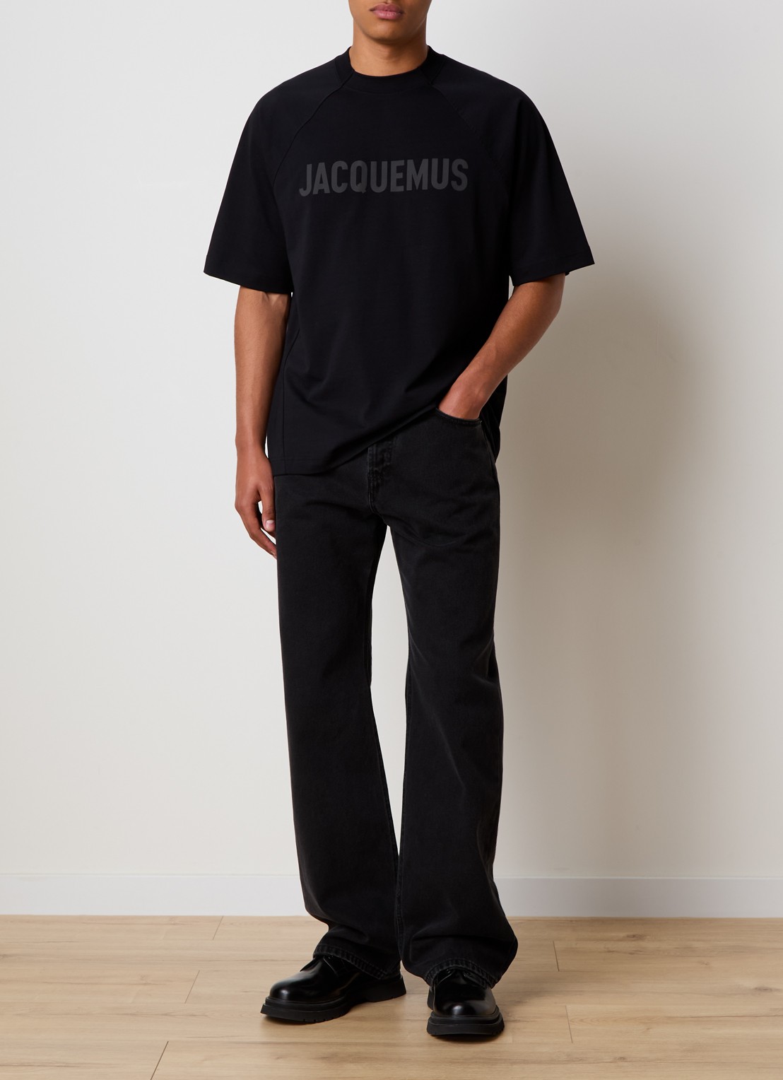 Jacquemus Straight leg jeans met steekzakken - voorkant 2 zwart