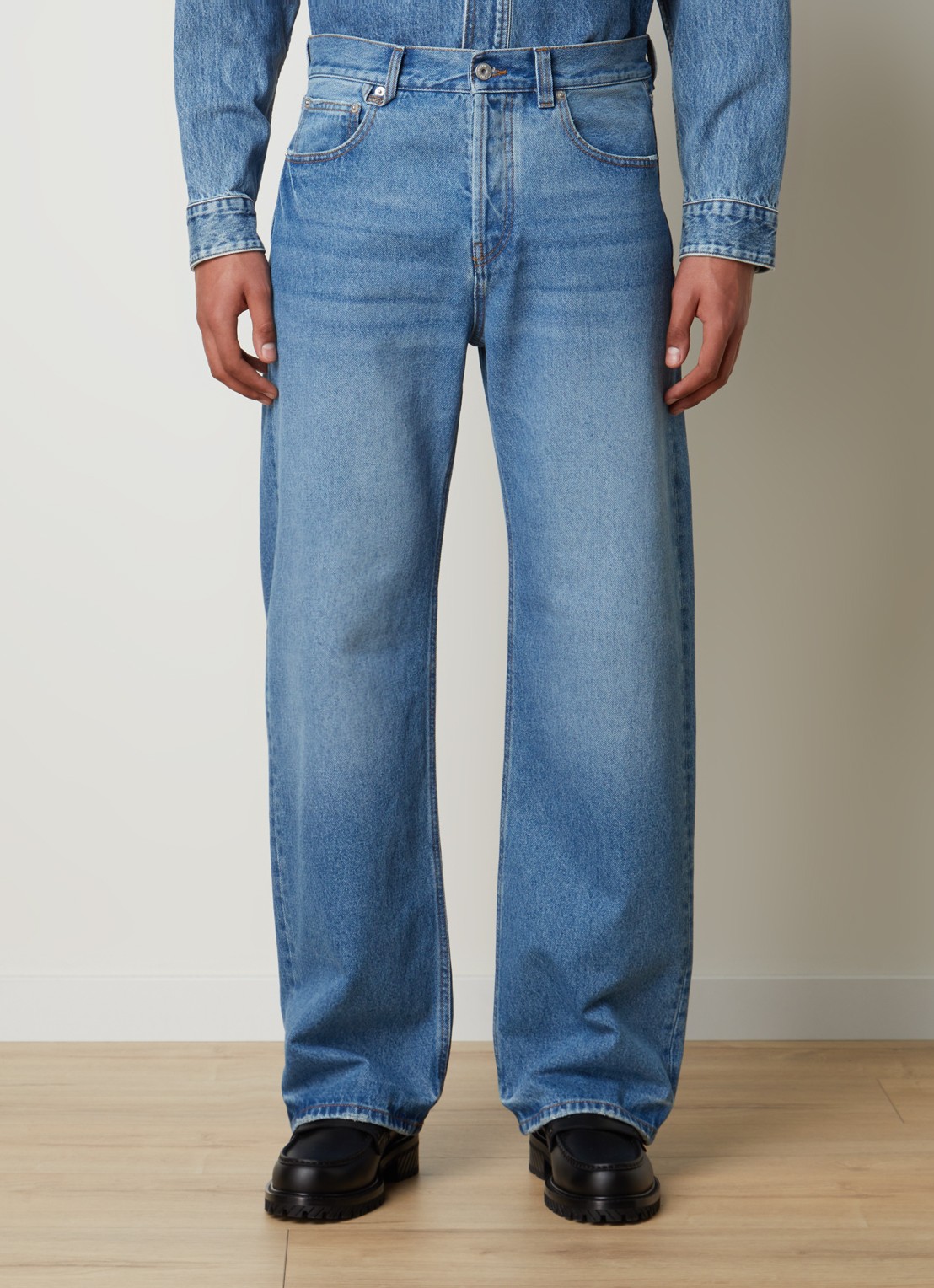 Jacquemus Straight leg jeans met steekzakken - detail indigo