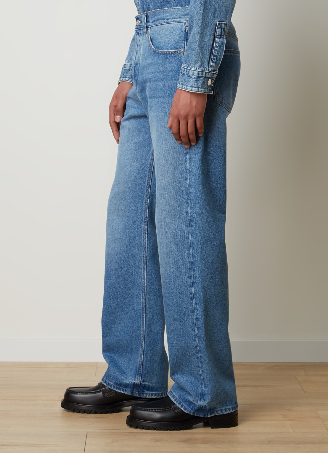 Jacquemus Straight leg jeans met steekzakken - detail 2 indigo