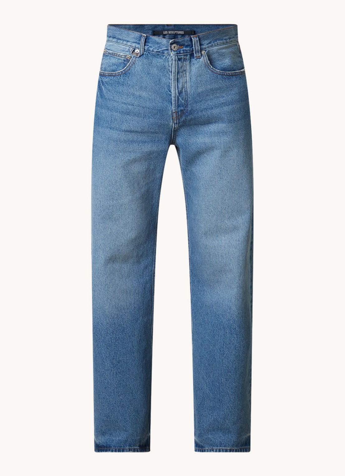 Jacquemus Straight leg jeans met steekzakken - voorkant 5 indigo