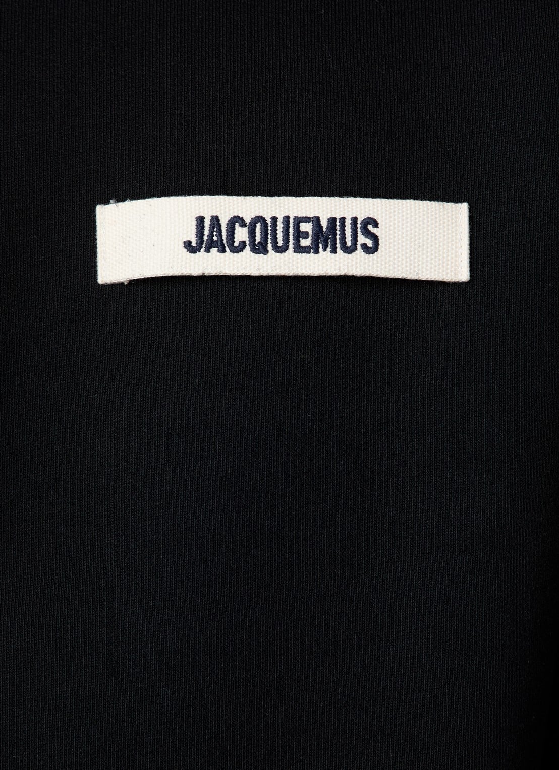Jacquemus Sweater met logo en halve rits - detail 5 zwart