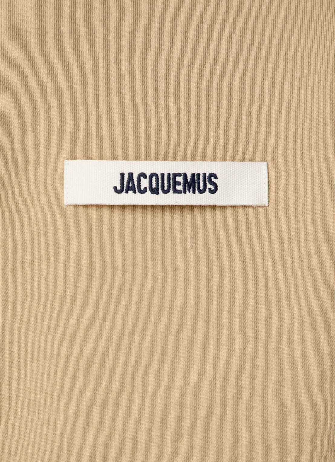 Jacquemus Sweater met logo en halve rits - detail 3 donkerbeige