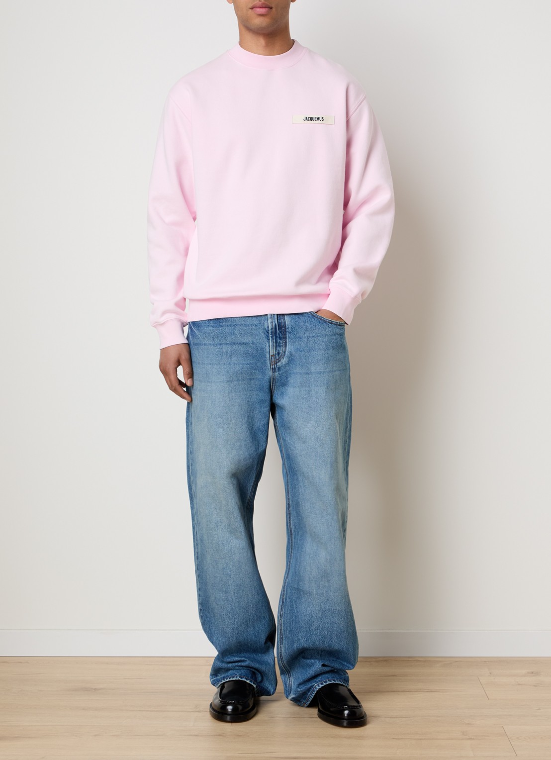 Jacquemus Sweater met logo - voorkant 3 roze