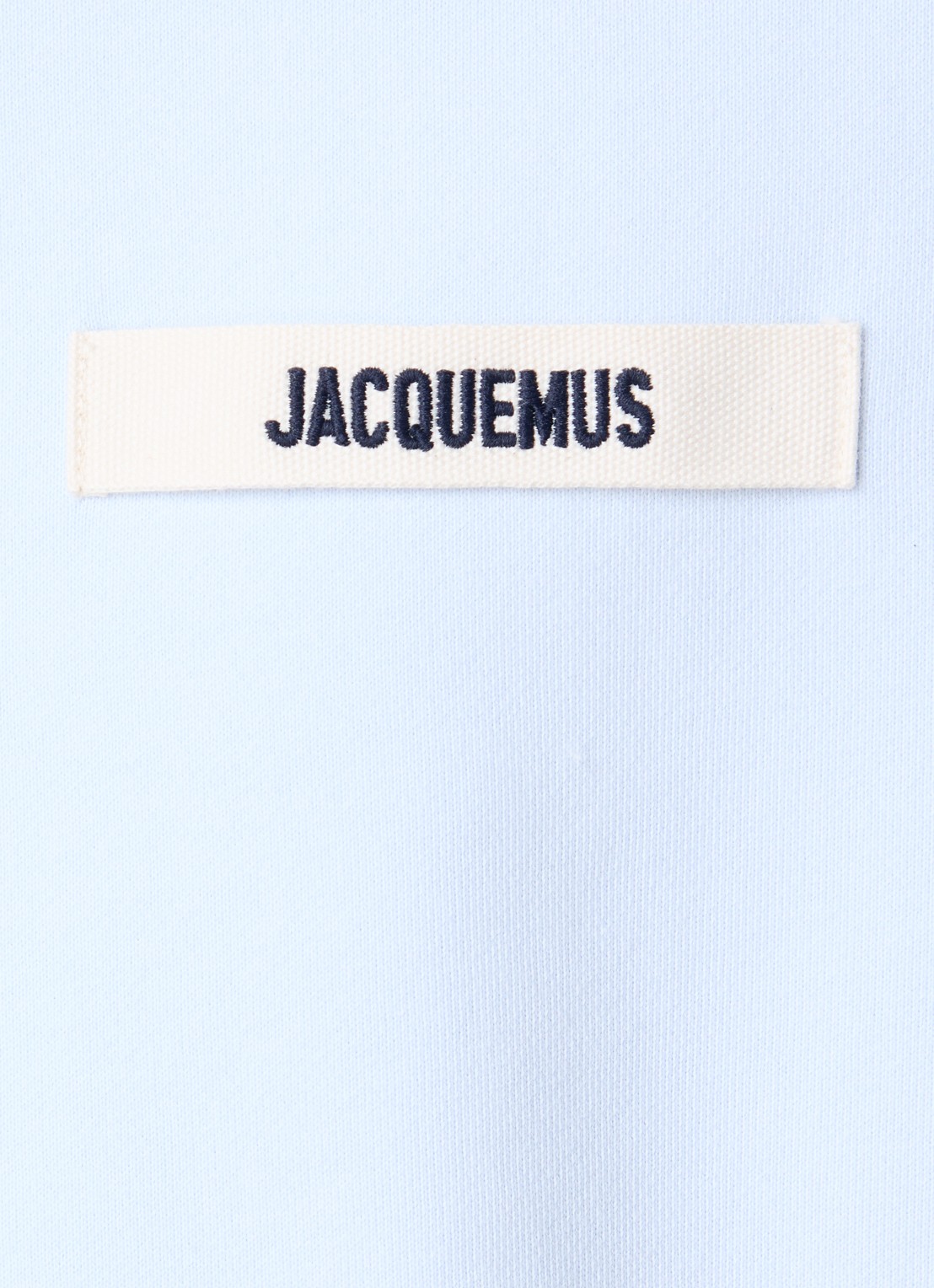 Jacquemus Sweater met logo - detail 3 lichtblauw