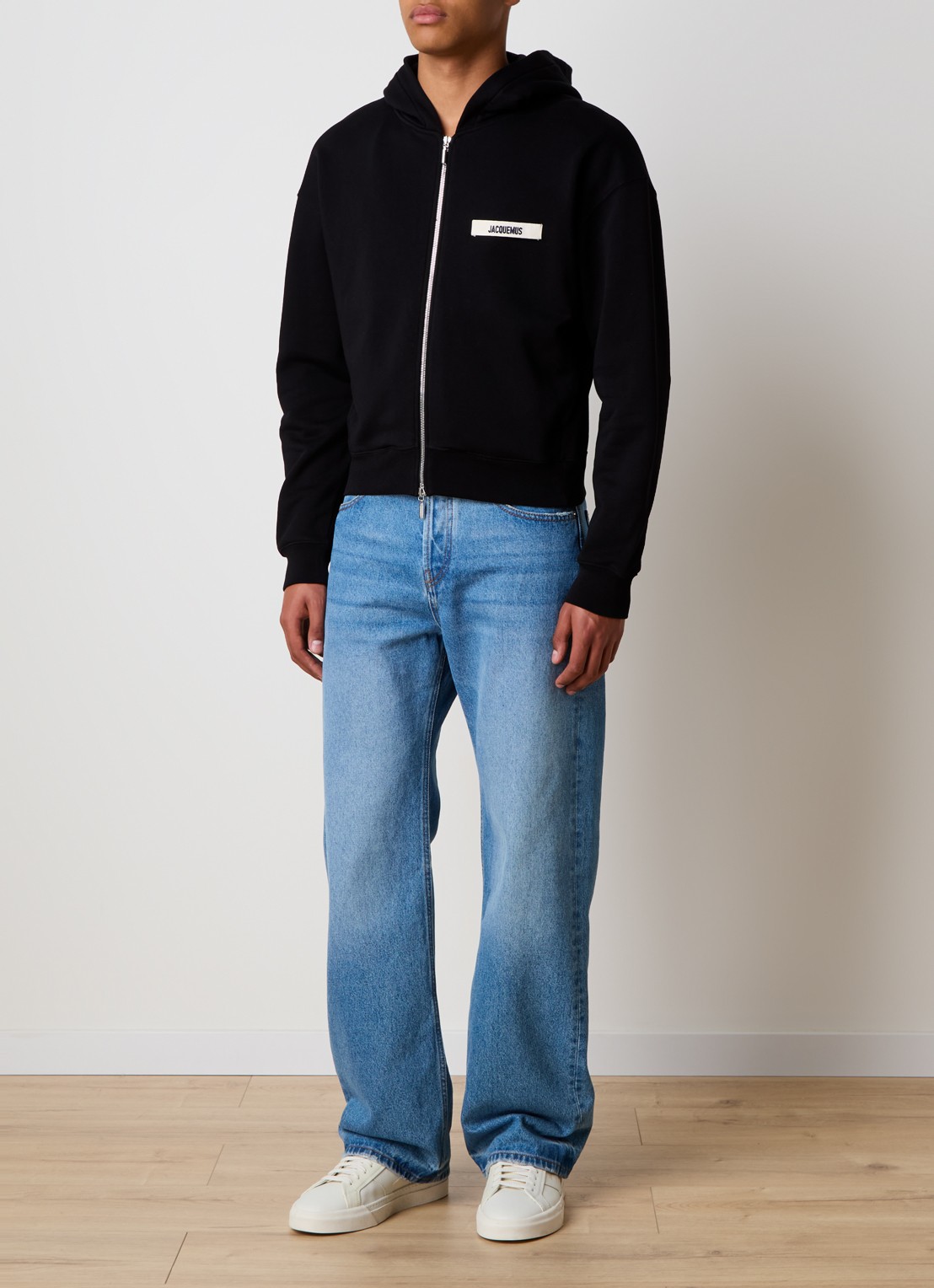 Jacquemus Sweatvest met logo - voorkant 6 zwart