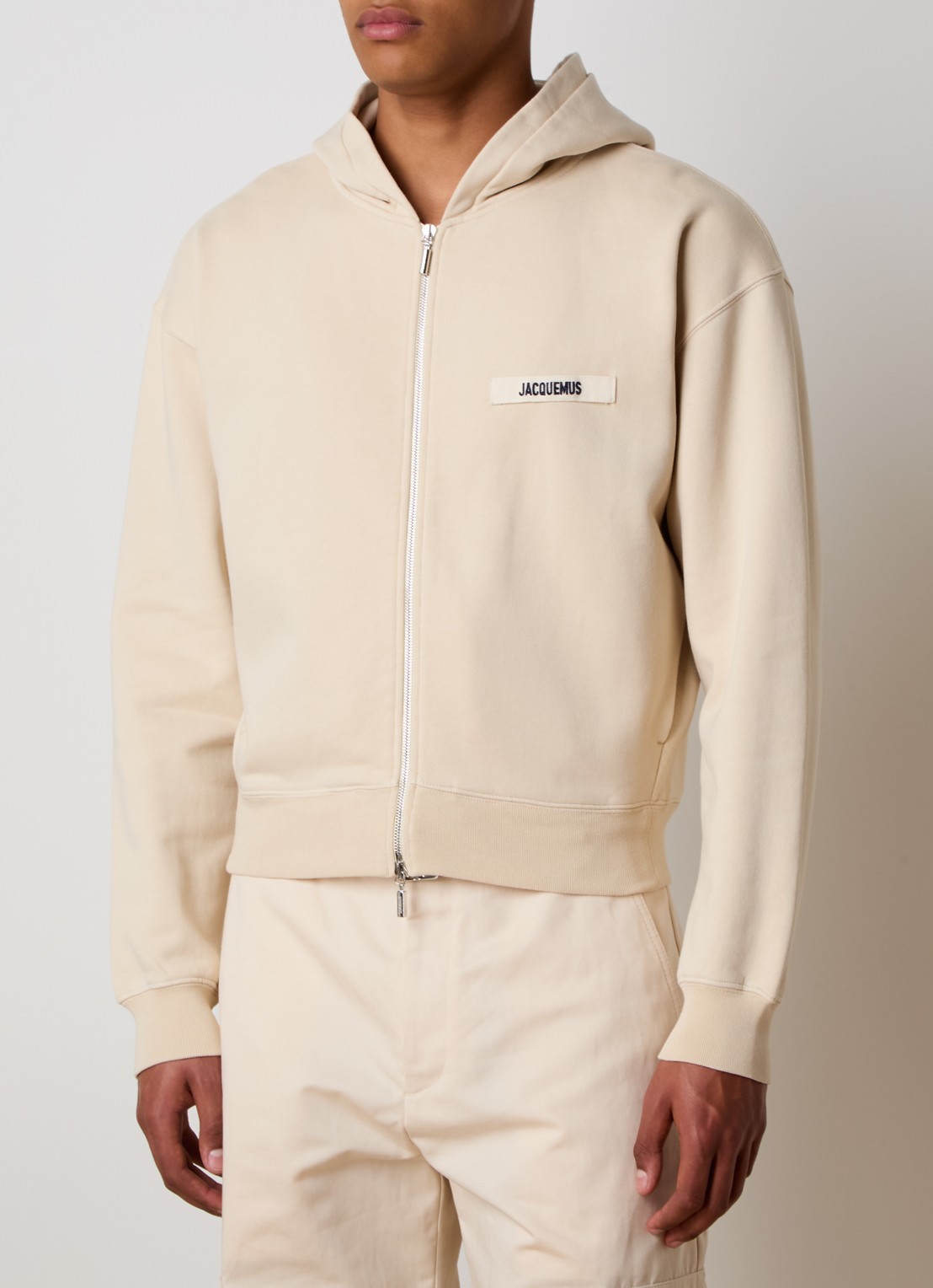 Jacquemus Sweatvest met logo - detail 3 beige