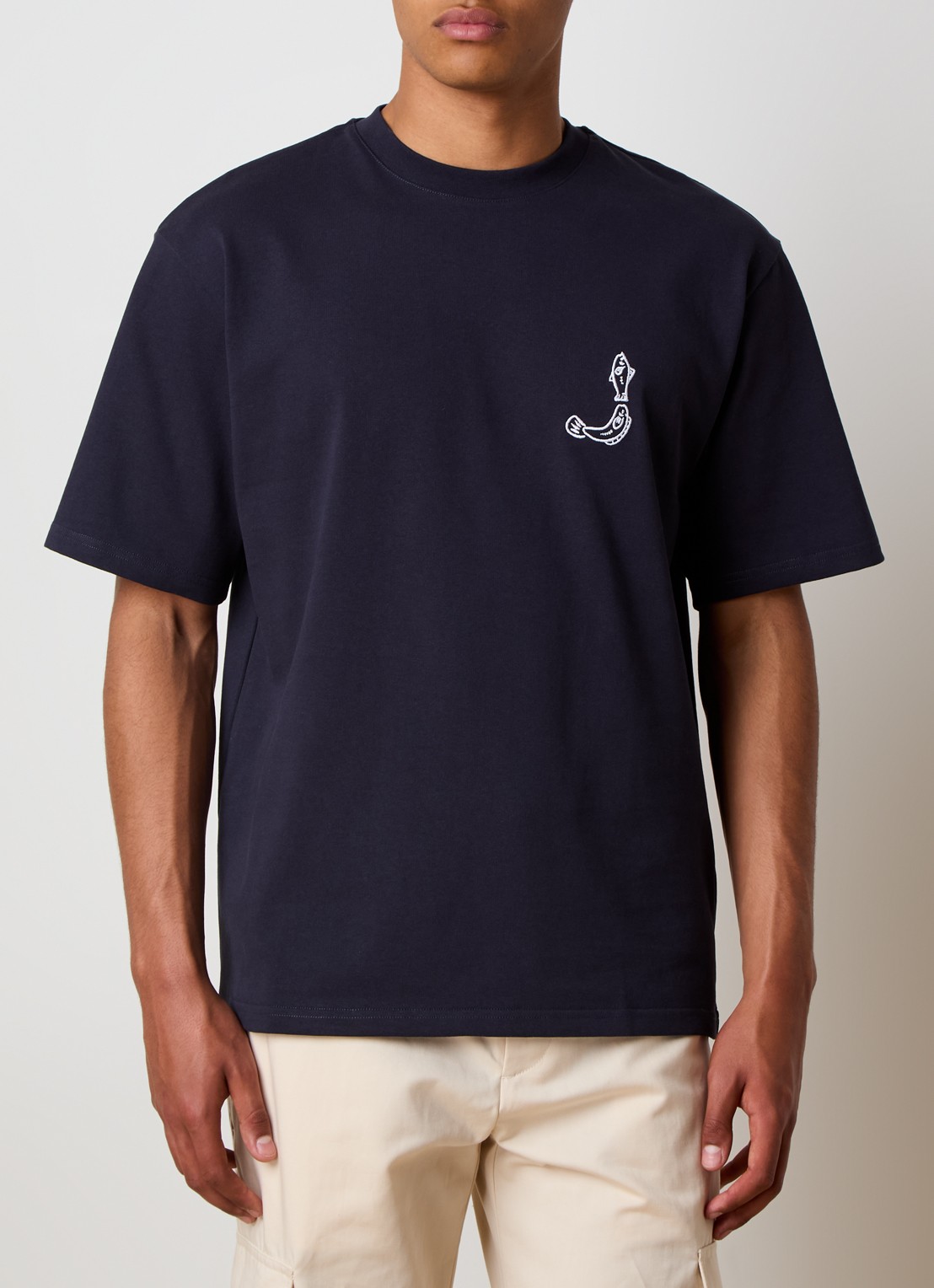 Jacquemus T-shirt met logo- en backprint - achterkant 3 donkerblauw