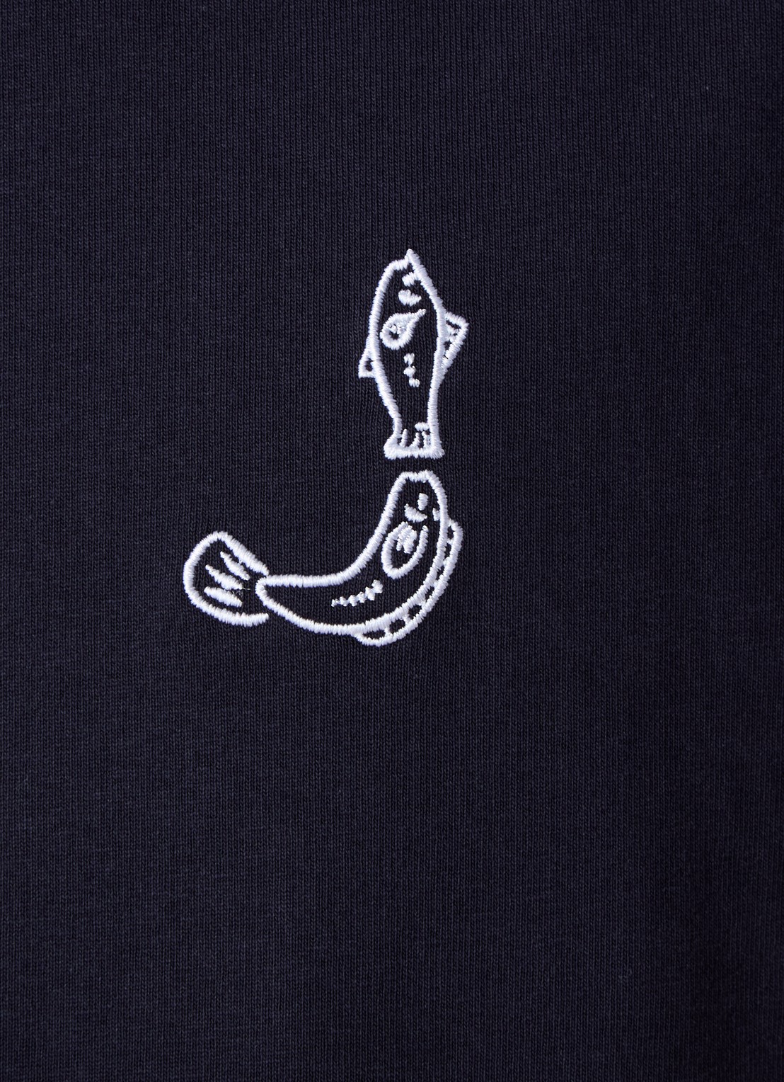 Jacquemus T-shirt met logo- en backprint - detail 2 donkerblauw