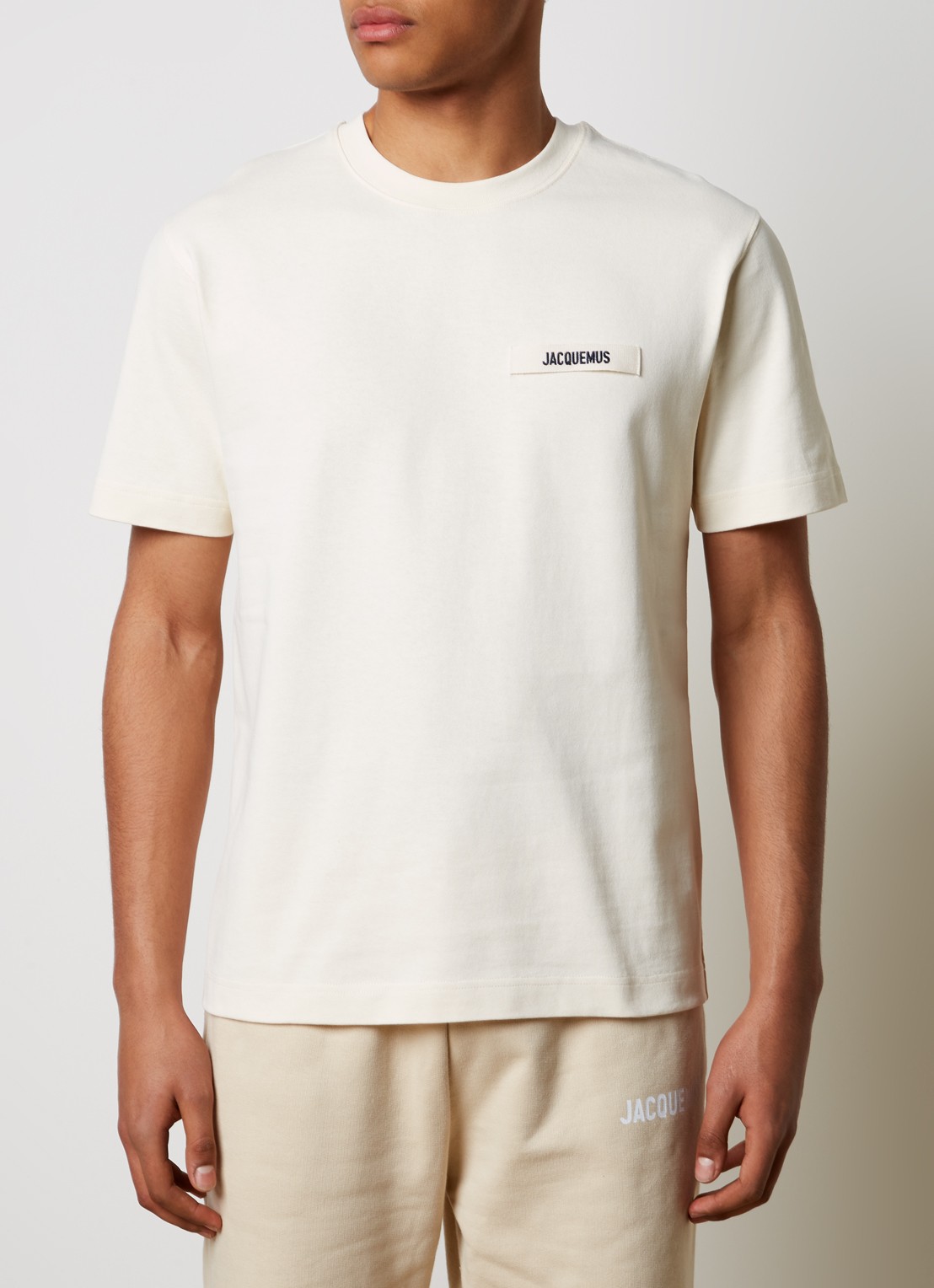 Jacquemus T-shirt met logo - detail beige
