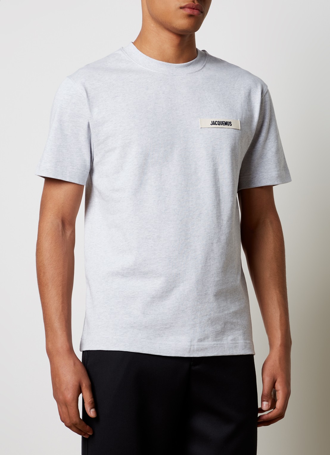 Jacquemus T-shirt met logo - detail 3 grijsmele