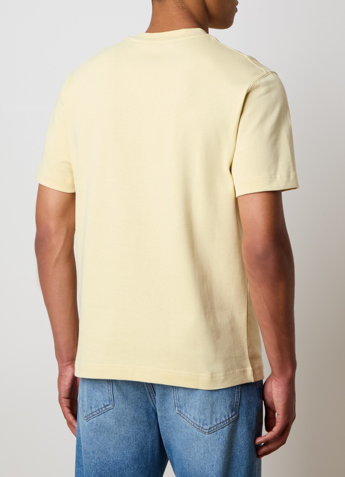 Jacquemus T-shirt met logo - achterkant 3 lichtgeel