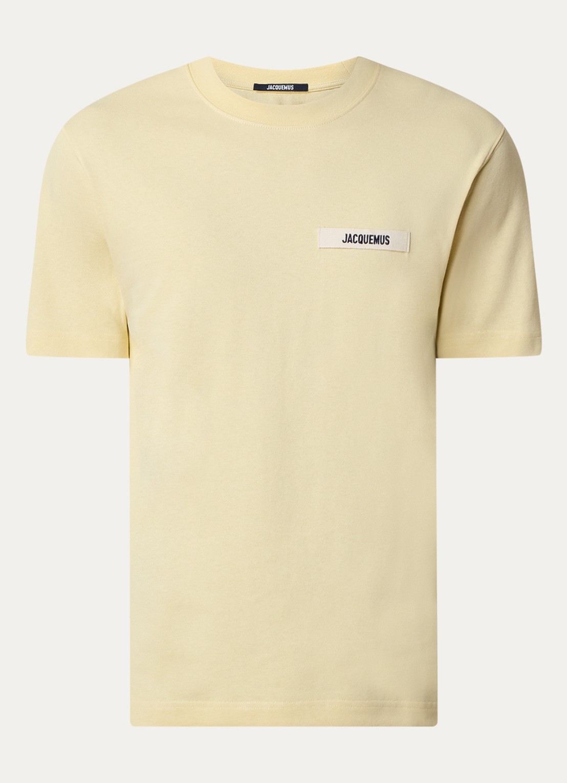Jacquemus T-shirt met logo - voorkant lichtgeel