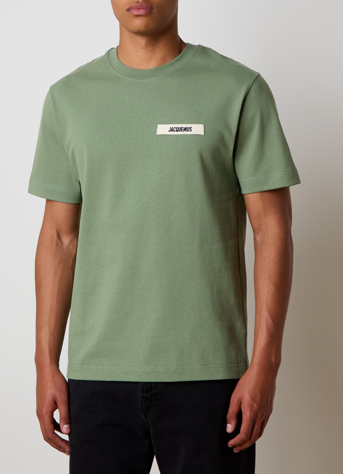 Jacquemus T-shirt met logo - detail 3 legergroen