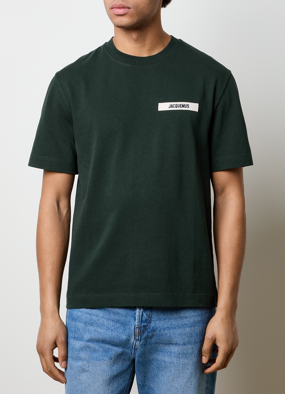 Jacquemus T-shirt met logo - detail donkergroen