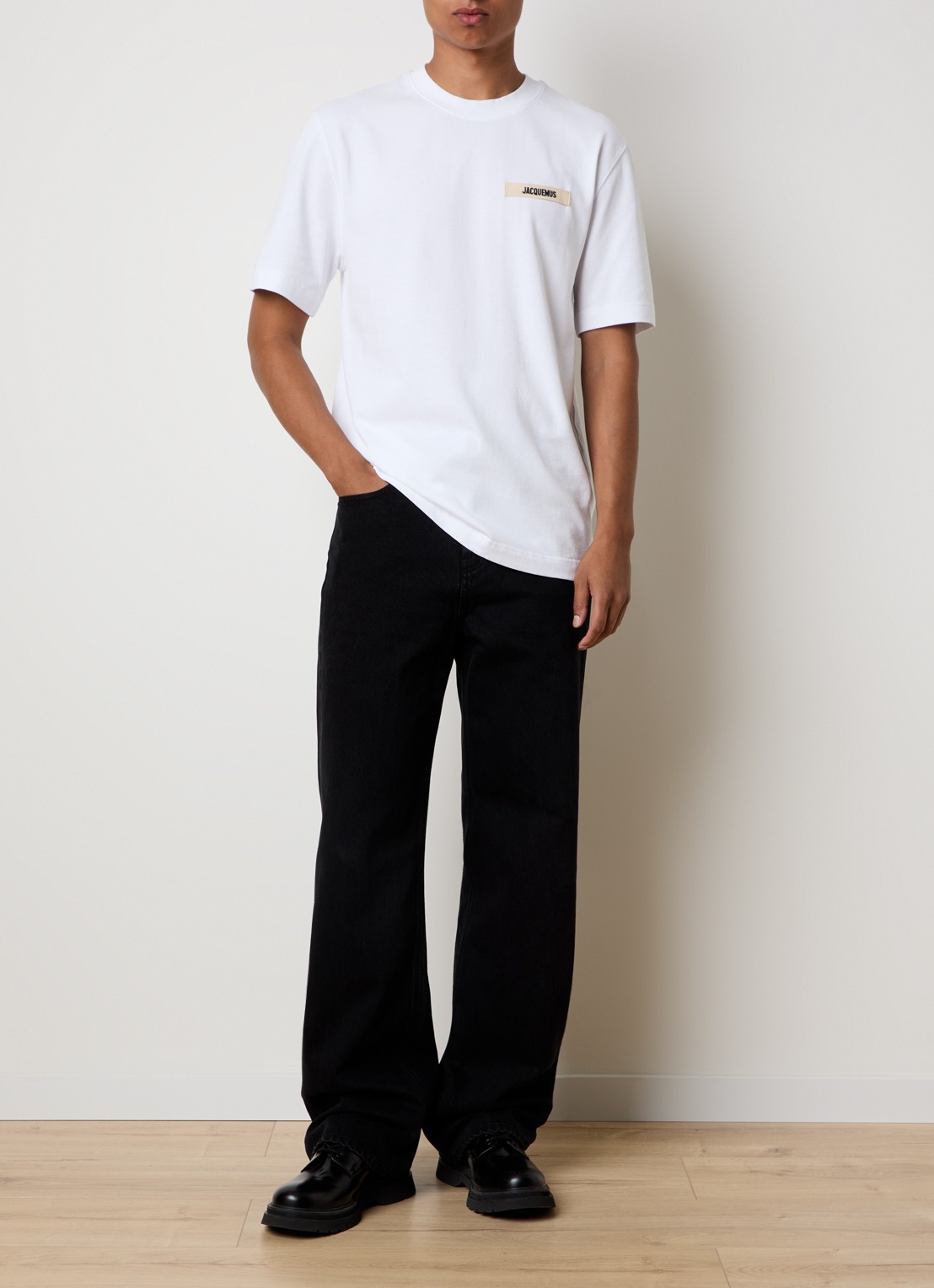 Jacquemus T-shirt met logo - voorkant 3 wit