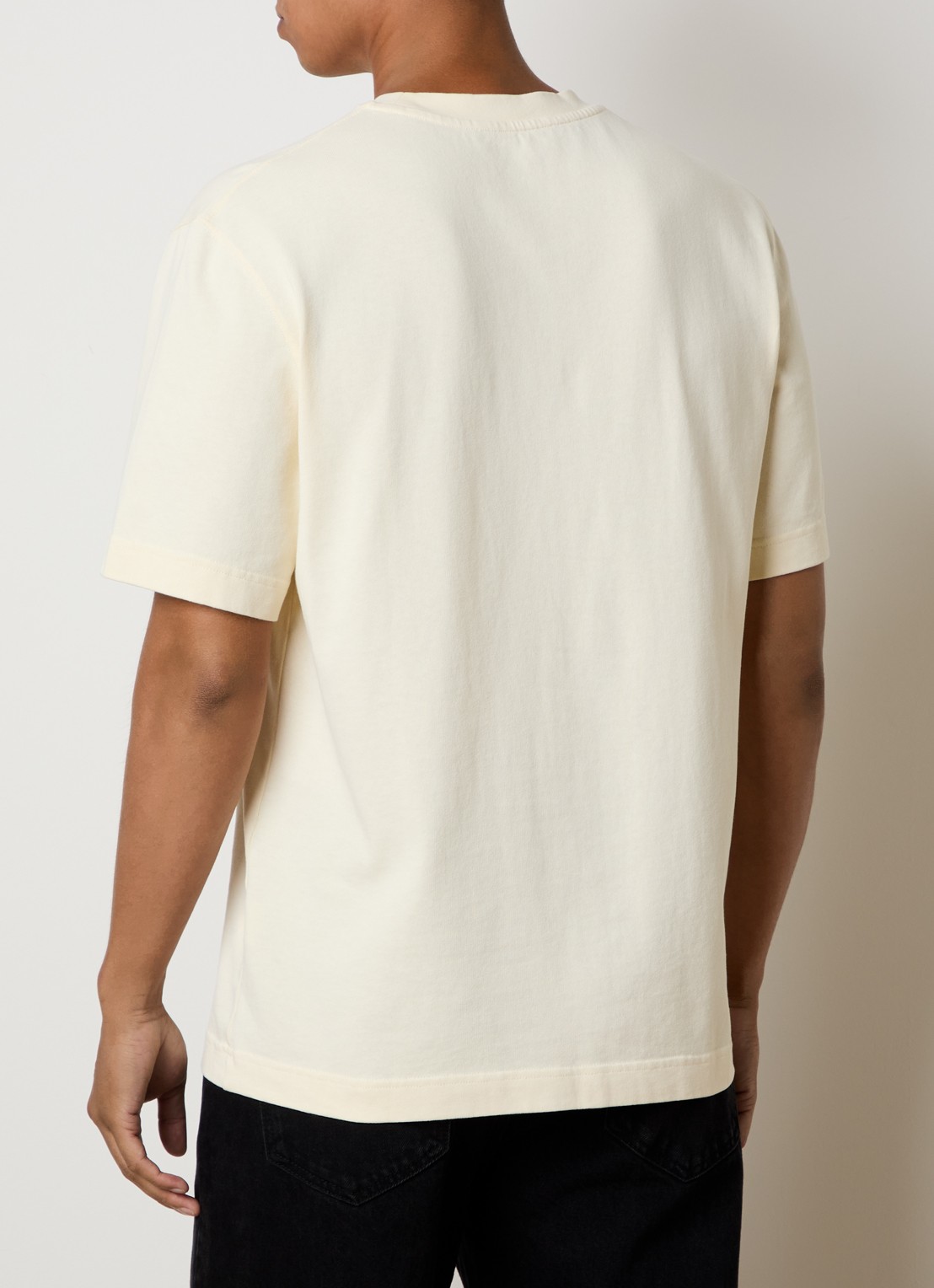 Jacquemus T-shirt met logo - achterkant 5 lichtgeel