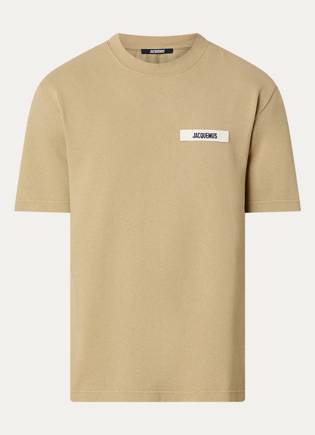 Jacquemus T-shirt met logo - voorkant donkerbeige