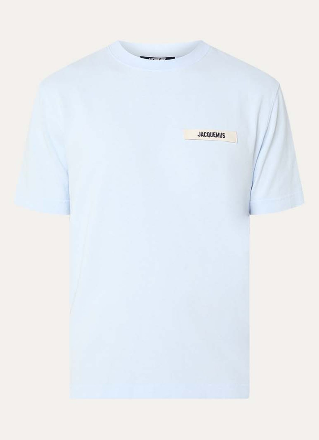 Jacquemus T-shirt met logo - voorkant 2 lichtblauw