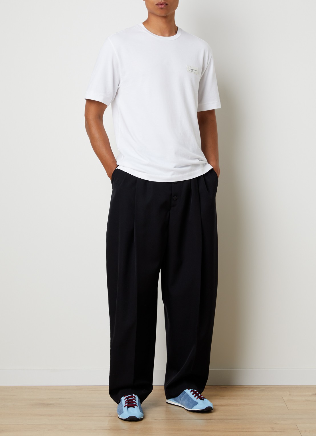 Jacquemus T-shirt met logo - voorkant 4 wit