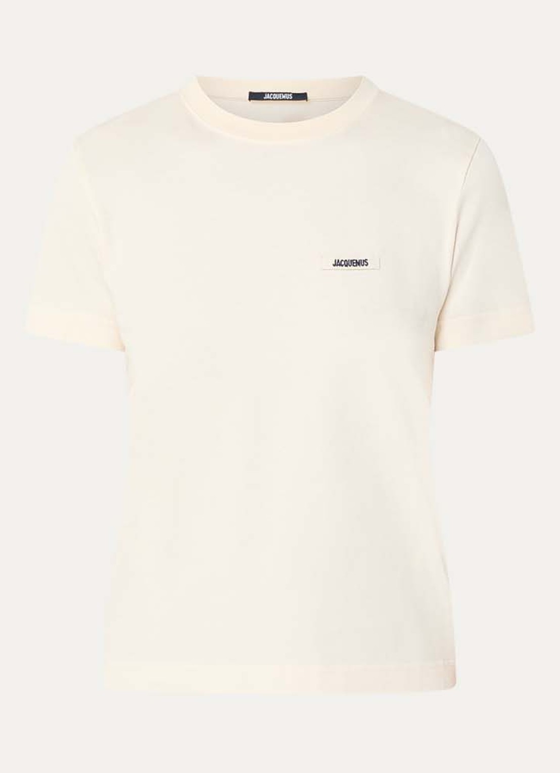 Jacquemus T-shirt met logo - voorkant creme