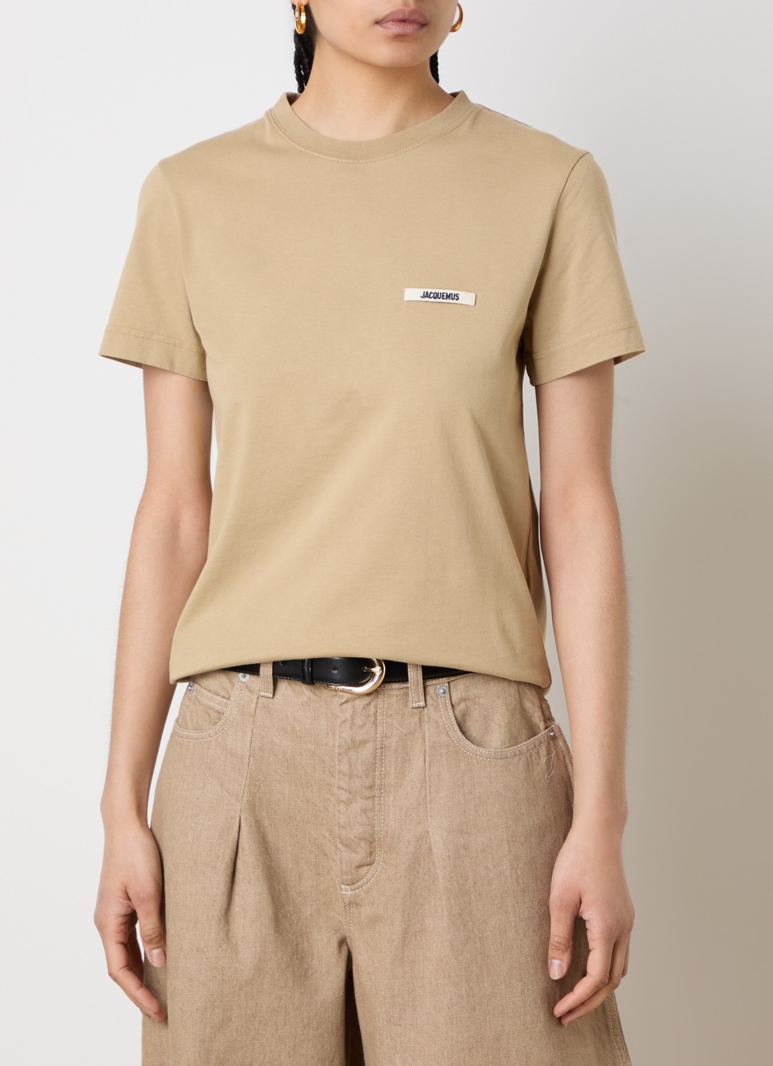 Jacquemus T-shirt met logo - detail 4 camel