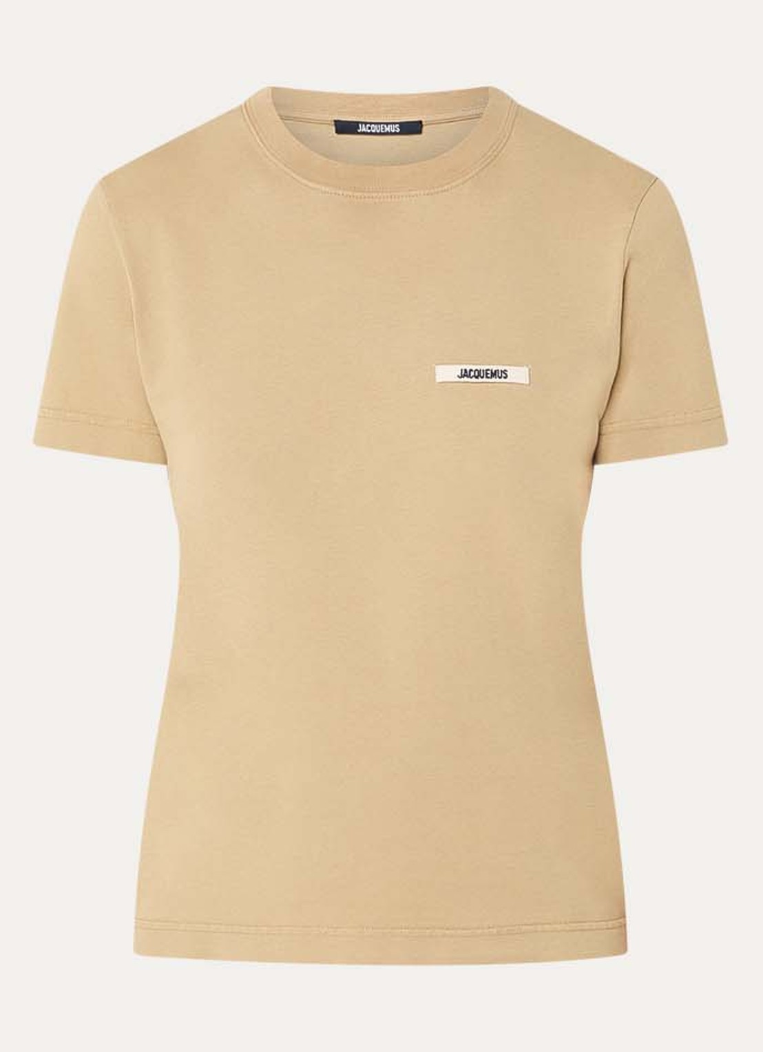 Jacquemus T-shirt met logo - voorkant 2 camel