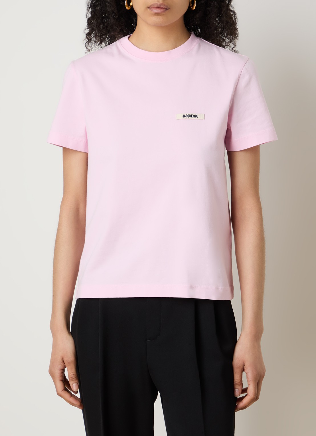 Jacquemus T-shirt met logo - detail 4 roze