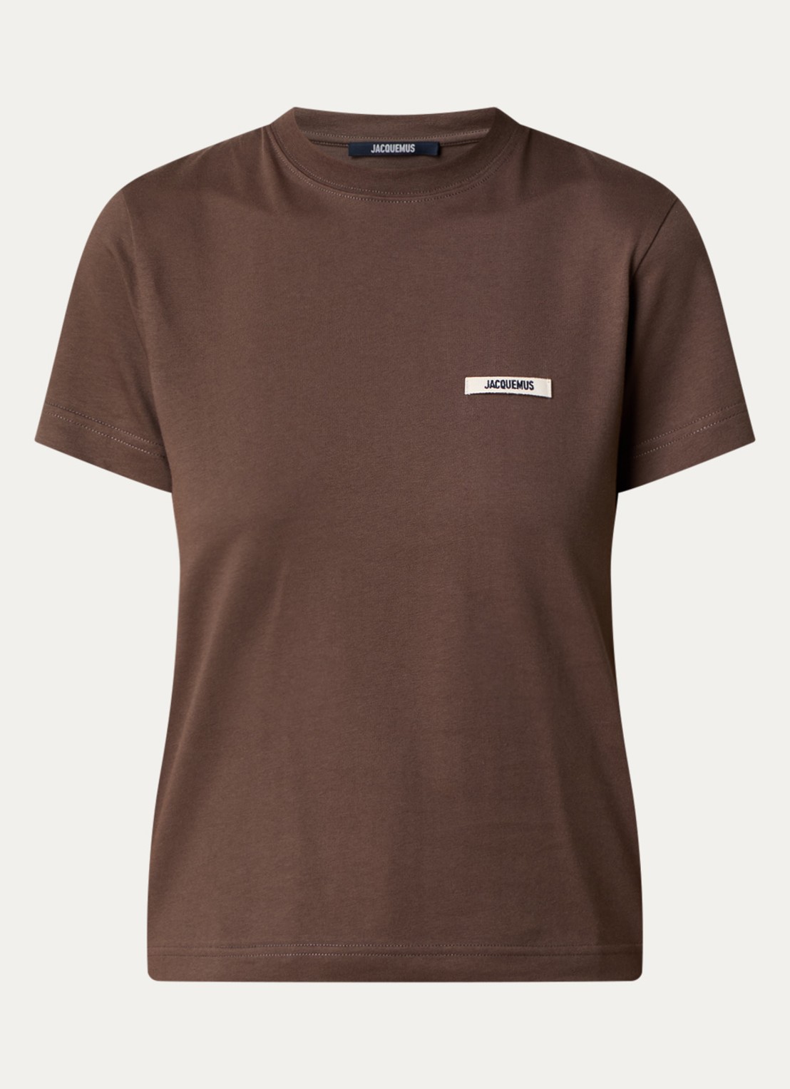 Jacquemus T-shirt met logo - voorkant donkerbruin