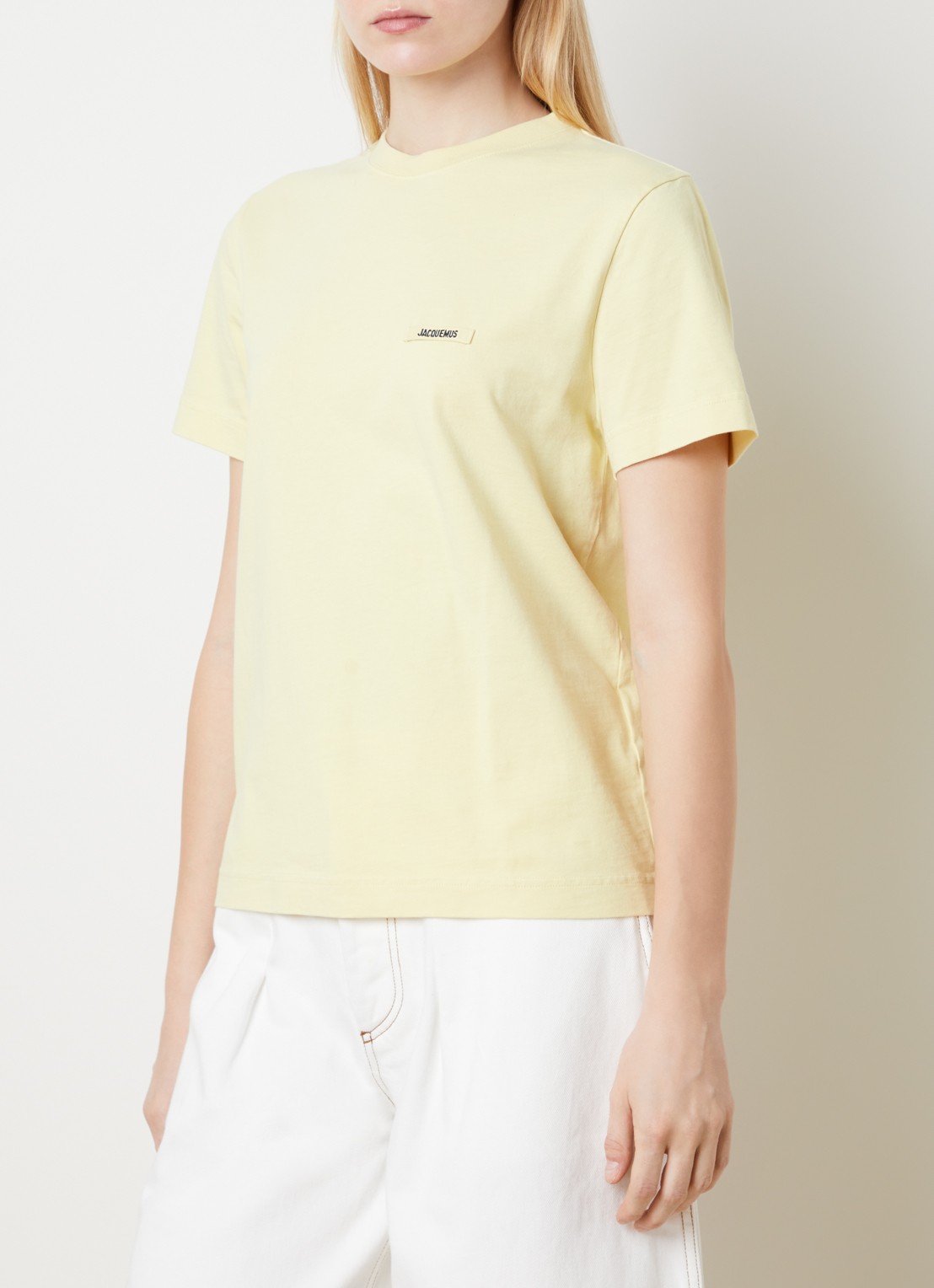 Jacquemus T-shirt met logo - detail geel
