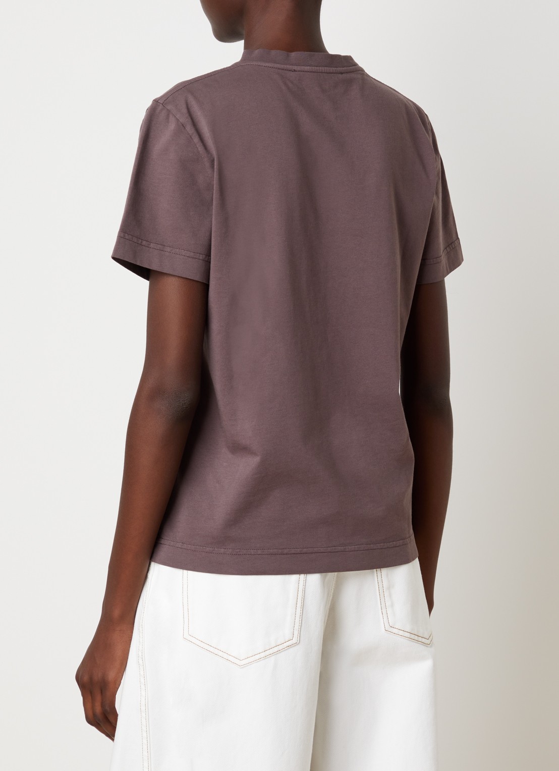 Jacquemus T-shirt met logo - achterkant 5 taupe