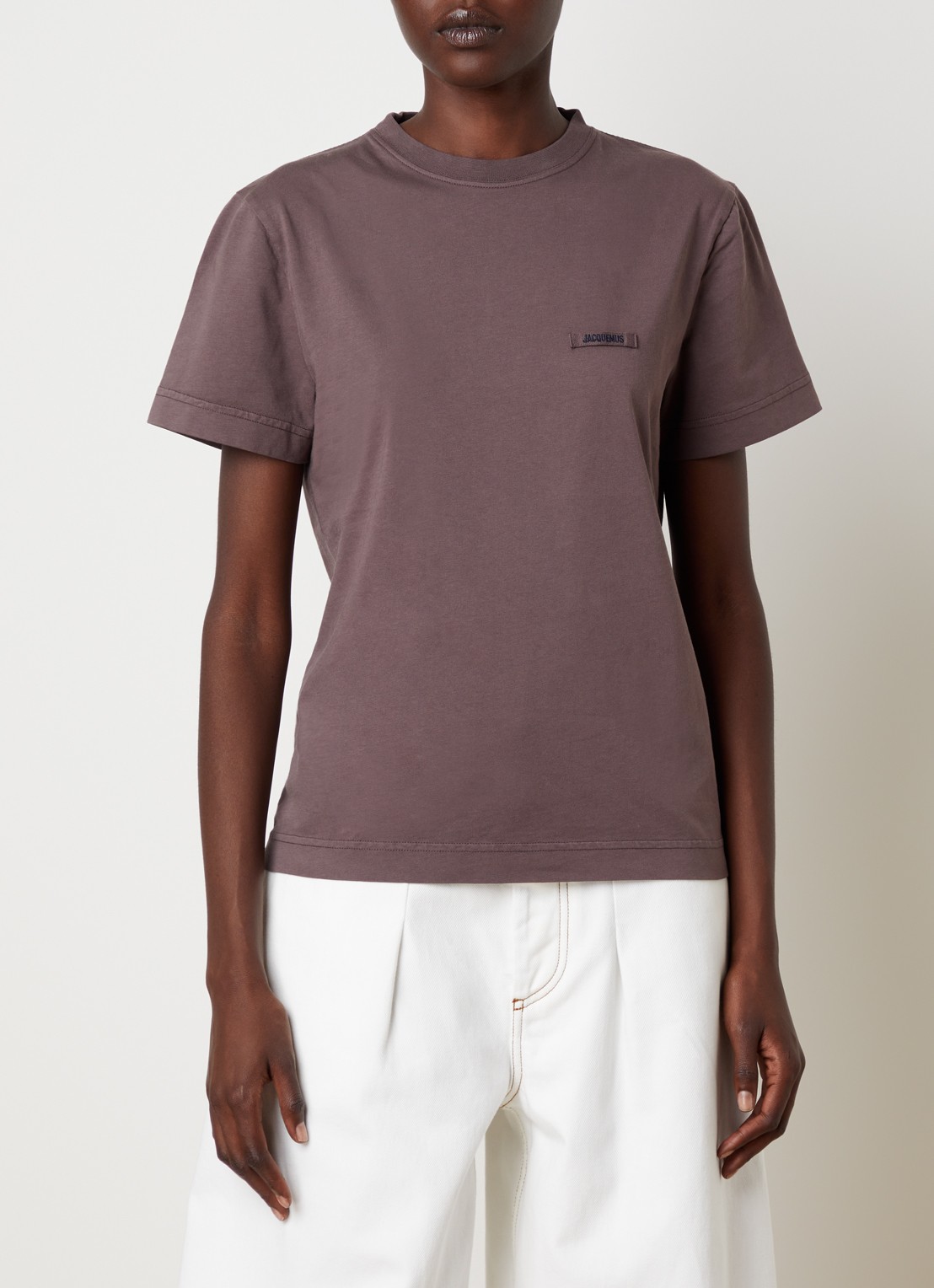 Jacquemus T-shirt met logo - detail 3 taupe