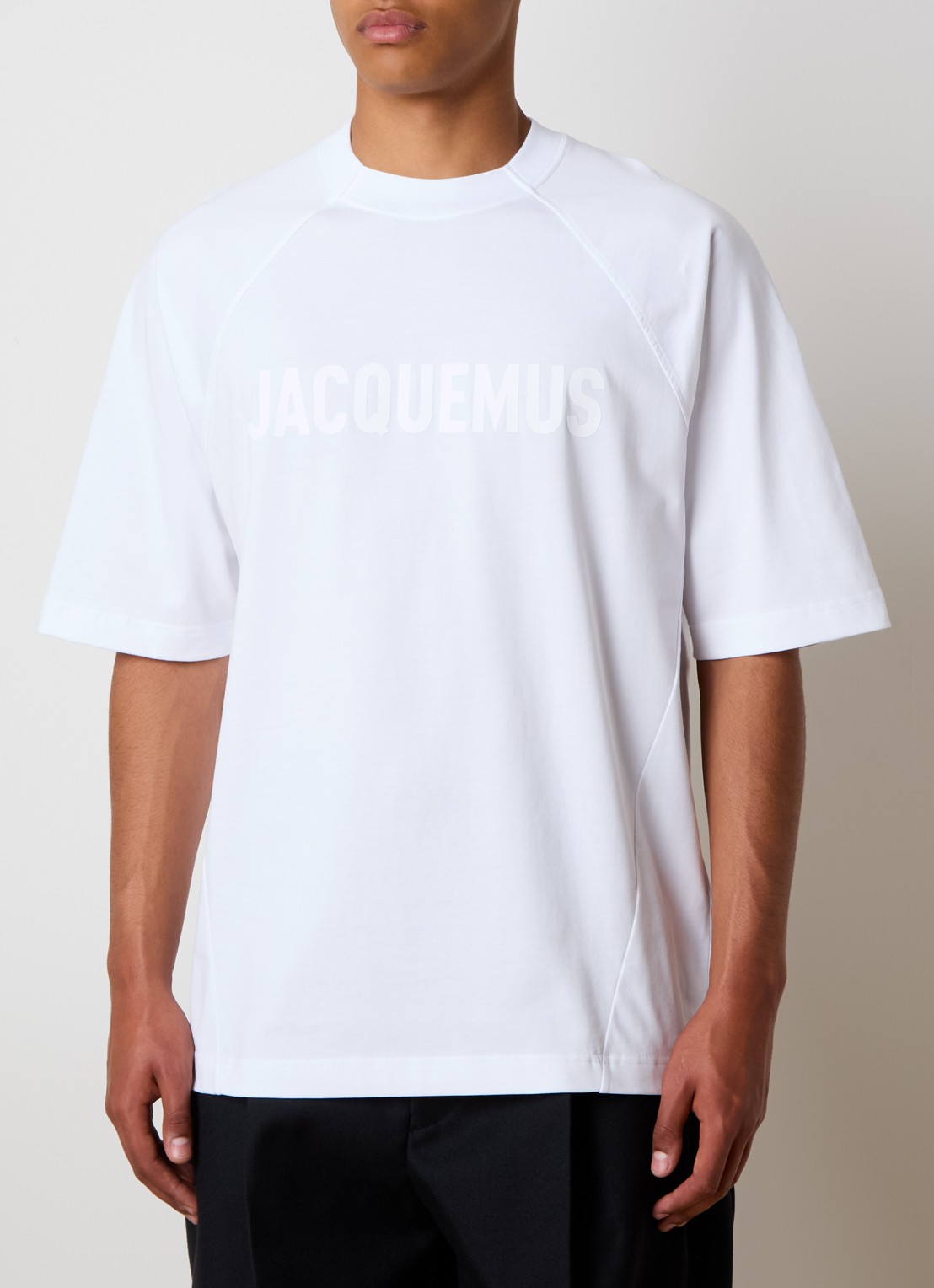 Jacquemus T-shirt met logoprint - detail 3 wit