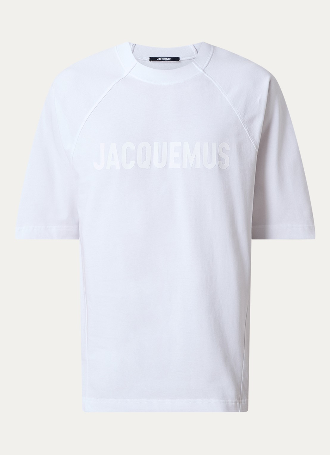 Jacquemus T-shirt met logoprint - voorkant wit