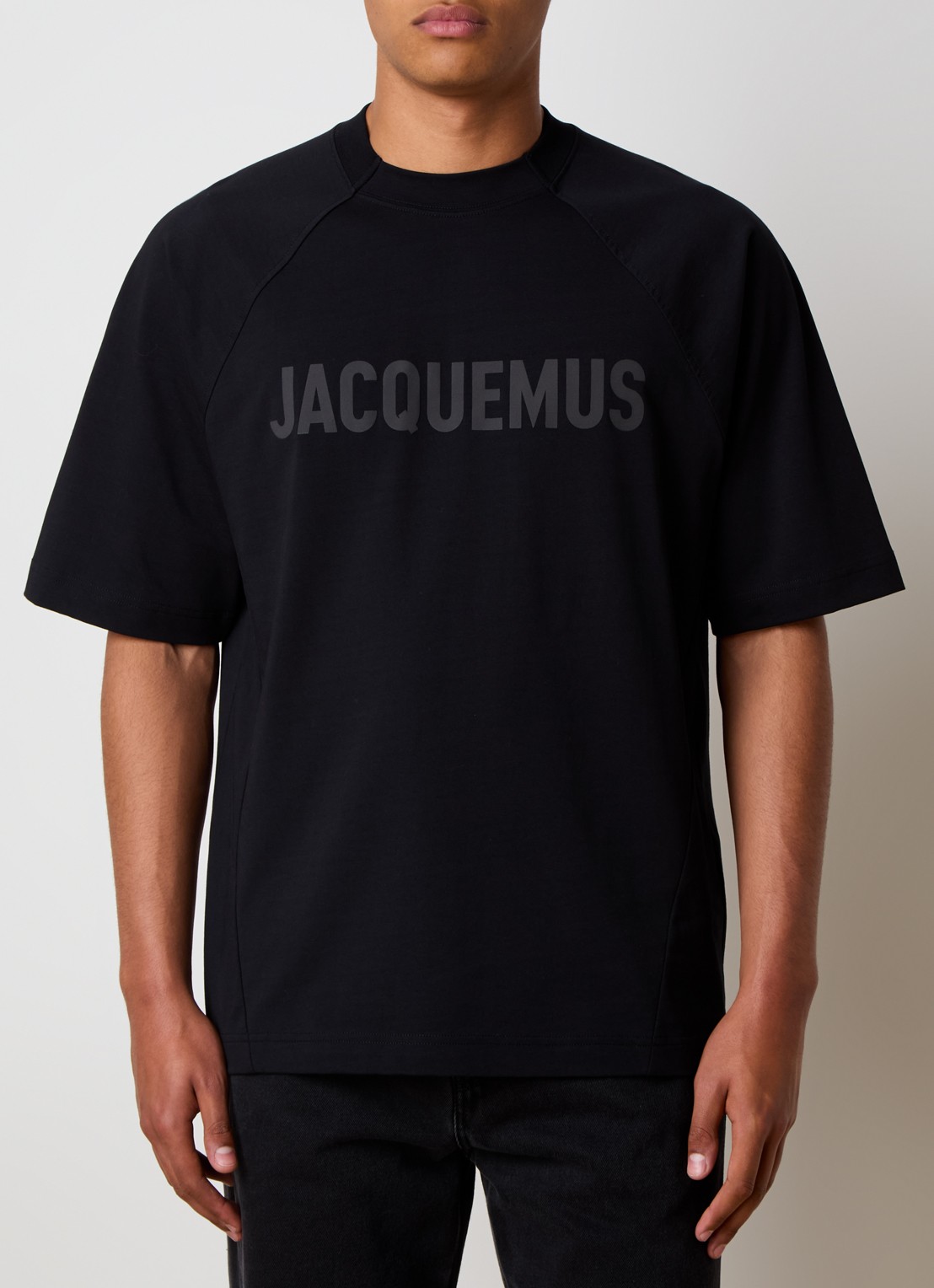 Jacquemus T-shirt met logoprint - detail 3 zwart