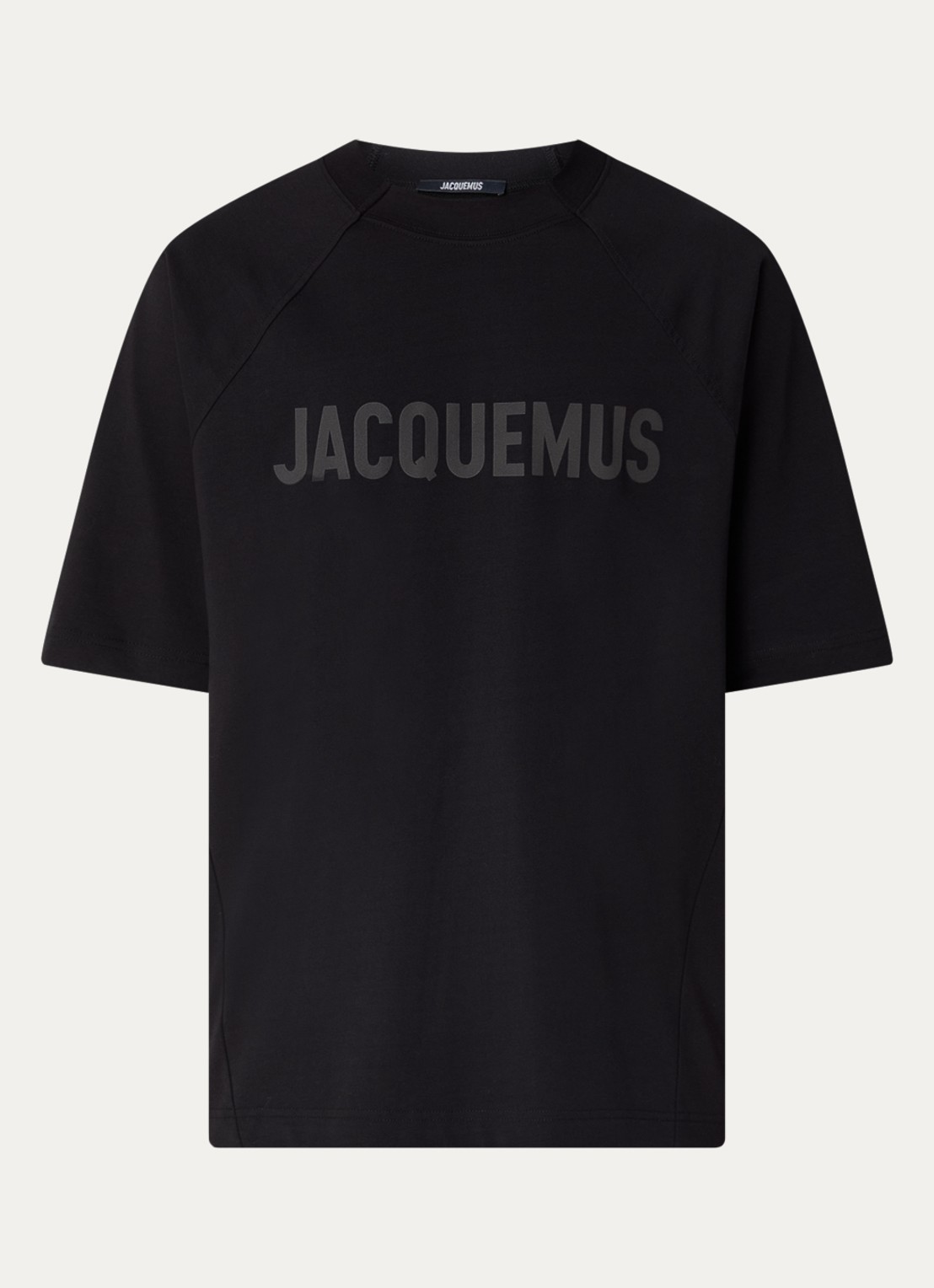 Jacquemus T-shirt met logoprint - voorkant zwart